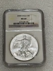 2008 Silver Eagle  NGC MS 69 Brown Label ~ PRISTINE ~ NO SPOTS (106)