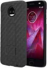 Designed for Moto Z2 Force / Z2 Play Case with Belt Clip Holster - Kickstand Cov