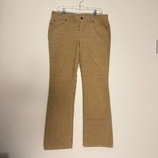 Loft Beige Pants Women's Corduroy Size 29/8 Curvy Boot Mid Rise