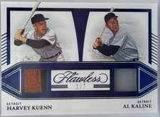 2023 Panini Flawless #DLM-DET HARVEY KUENN AL KALINE Dual Legends MEM DETROIT /7