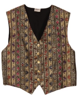 Signe Incognito Womens Waistcoat UK 14 Medium Multicoloured Floral EB05