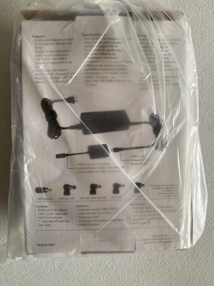 Universal Laptop Charger 100W Universal A.C Adaptor APM108TT New Targus - Image 3 of 4