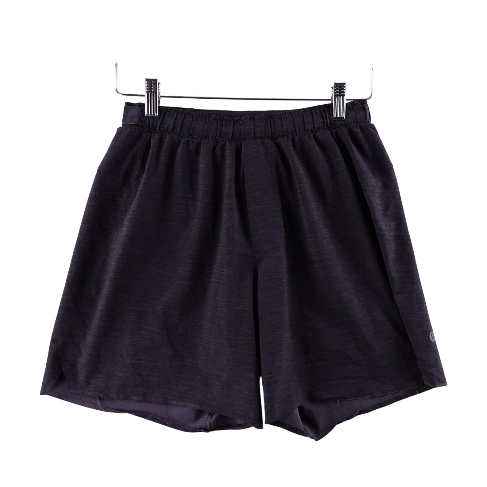 Lululemon Black Heathered Running Shorts Athletic Gym Workout Women's 6