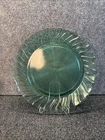 Vtg~Jeanette Glass Co.~Swirl~13" Platter~Ultramarine (teal/blue color)