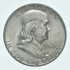Better 1949 US Franklin 90% Silver Half Dollar Coin Collection Set Break *687