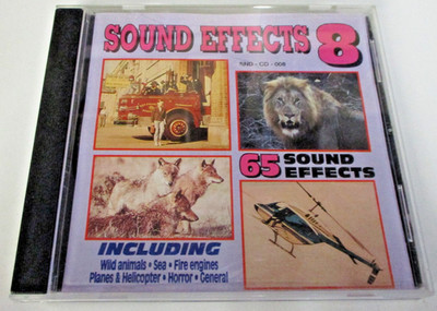 Sound Effects 8, Including Wild Animals, Sea, Fire Engines, Planes, Horror - CD
