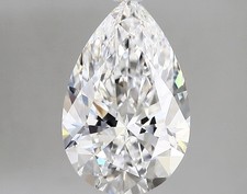 Lab-Grown Diamond 2.89 Ct Pear D VVS2 Quality Very good Cut GIA Certified Loose 1116.18 per carat