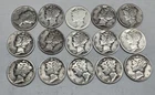 Lot # 1202 - 1.50 Face Value Mercury Dimes - 90% Silver - Unknown Grade