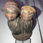 Vintage Anri Bottle Stopper Kissing Couple Wood Hand Carved Cork Mechanical — photo 1