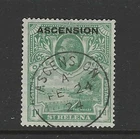 ASCENSION KGV 1922 OVERPRINT ON ST HELENA 1d GREEN - SG2 - CAT £30 - GOOD USED