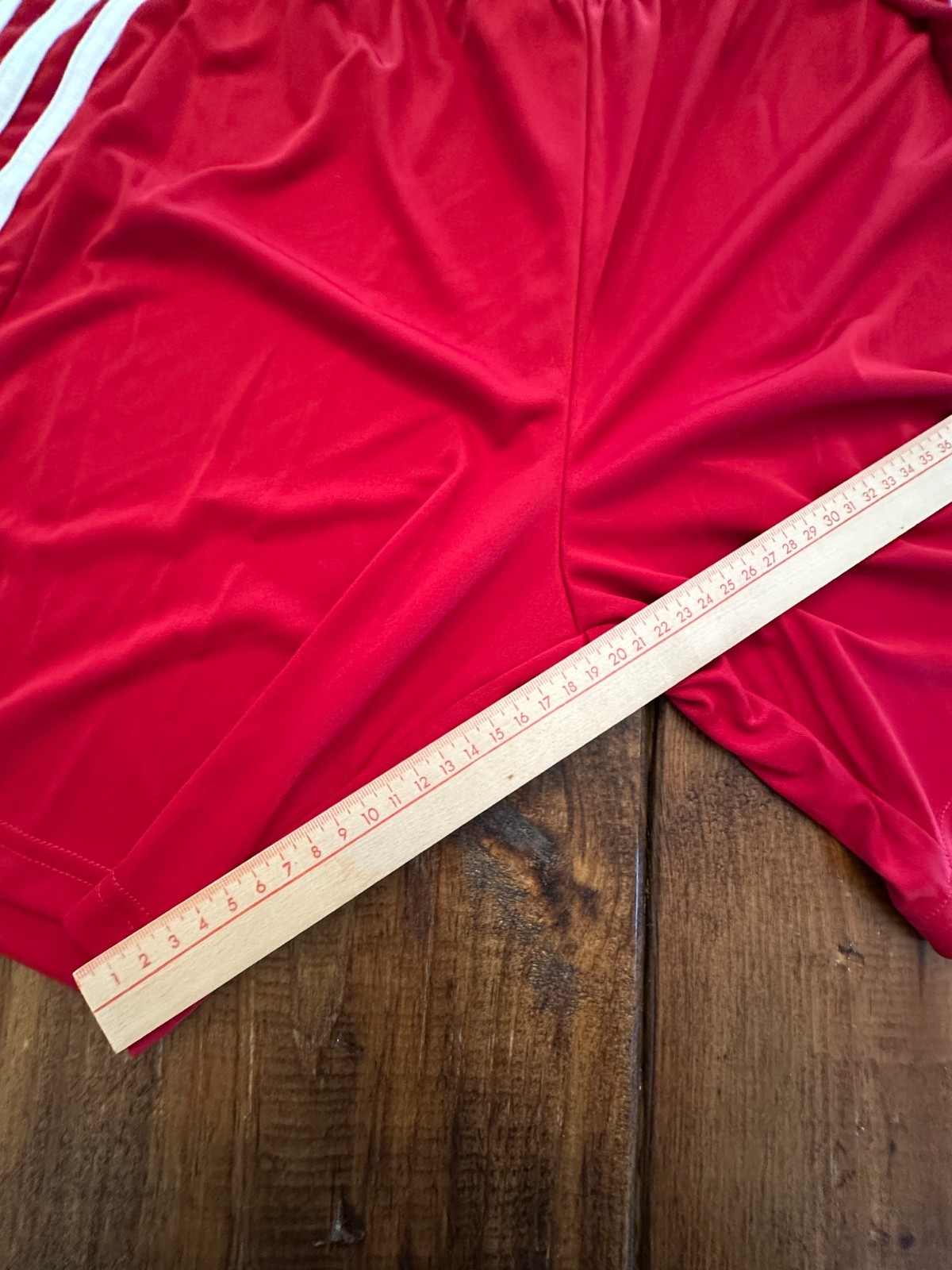 Adidas Mens Red 3 Striped Squadra 21 Football Shorts Elastic Waist Size M NWT