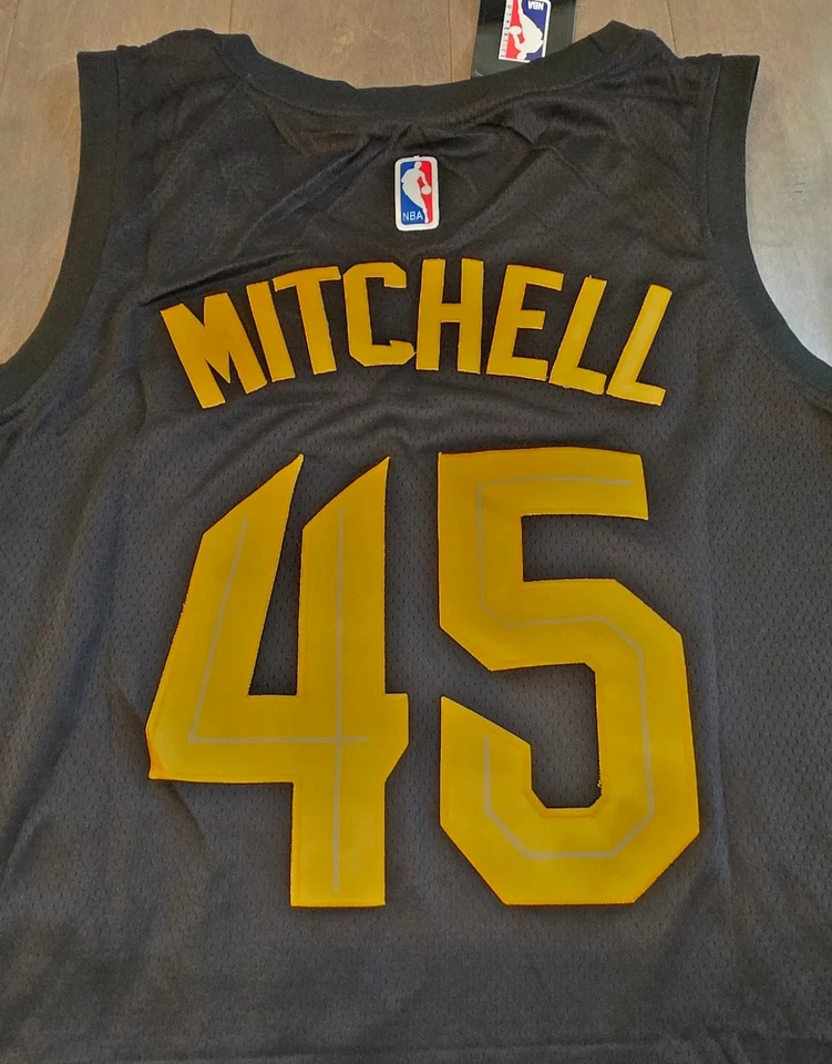Donovan Mitchell #45 Cleveland Cavaliers Stitched Black Statement Edition Jersey - Image 3 of 3