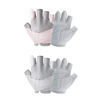 Durable Fingerless Training Gloves Women Breathable Lightweight For Activity
