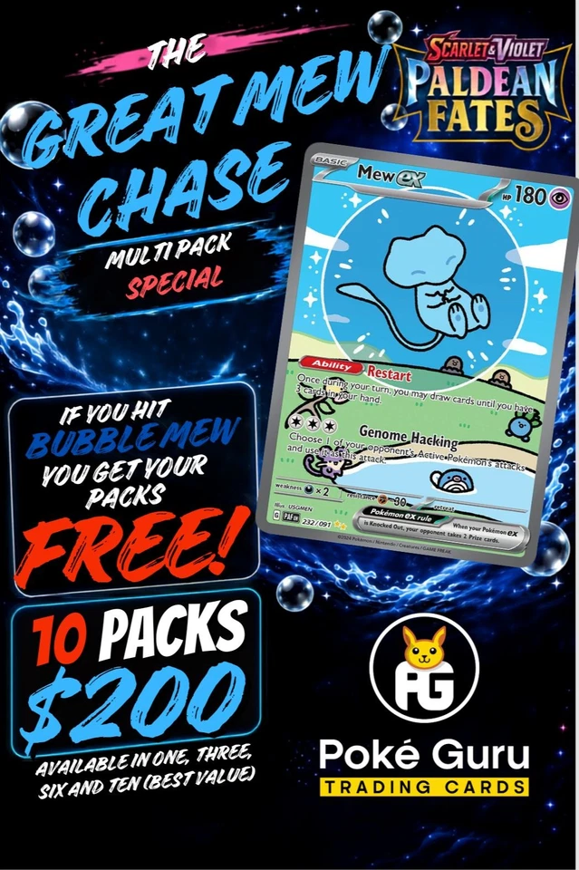 CHASING MEW FEELS RIGHT! 10 Packs $200