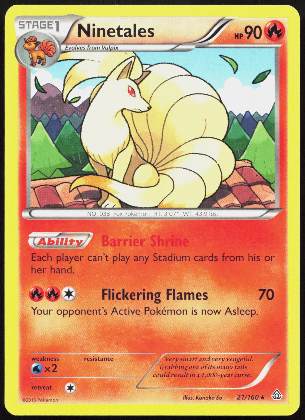 Ninetales Rare XY - Primal Clash 21/160 LP