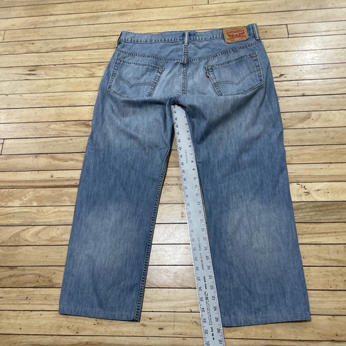 LEVI'S Jeans 569 Mens 36 36x26 Hem Relaxed Straight Wide Casual Light Wash Denim - Picture 9 of 21