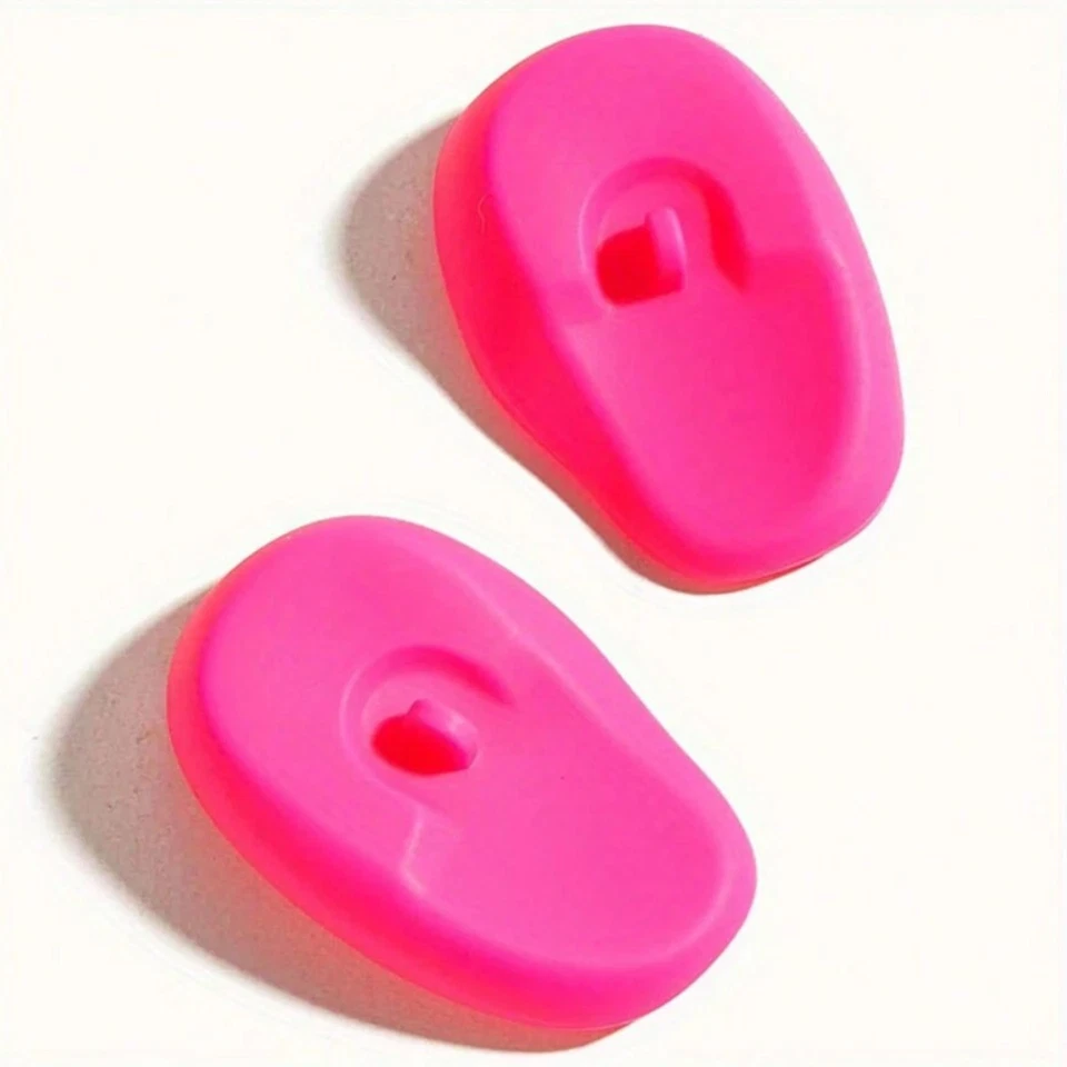 Tapas para los oídos de silicona reutilizables 2 piezas - cubiertas para los oídos impermeables y resistentes al calor Foto 4 de 4