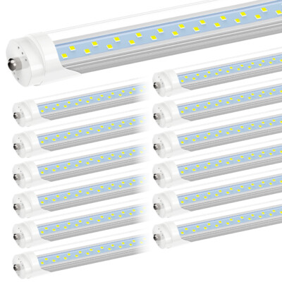 4-25 Pack FA8 T8 8FT LED Shop Lights 8 Foot LED Tube Light Bulbs 6000K 5000K 72W
