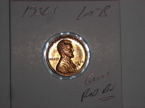 wheat penny 1936S NICE RED BU 1936-S UNC RED LUSTER LINCOLN CENT LOT #B