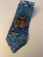 Steven Harris Men's Neckties Noah's Ark, Animals, Flood, Rain