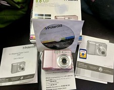 POLAROID i836 Digital Camera OutFit W/ Disc And 2GB Card  Parts Or Repair 