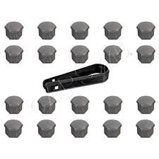 FEBI Kappe Radschraube grau Für AUDI 100 SEAT Mii SKODA VW 66-23 321601173AZ37