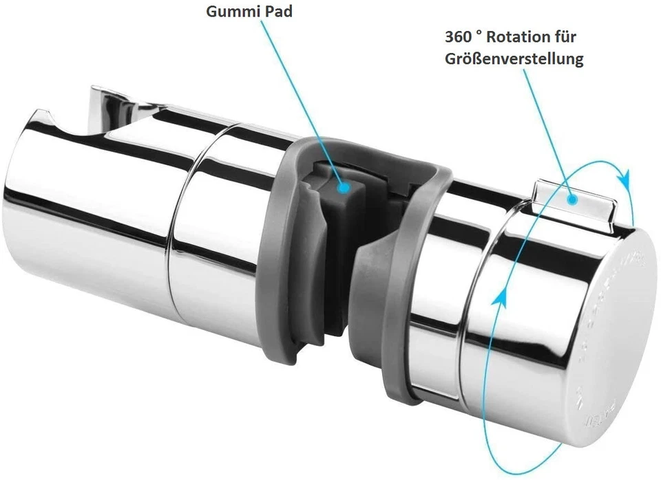 ALAKS Handbrause Halterung 20-25mm Brausehalter Duschkopfhalter Wandhalterung - Bild 4 von 4