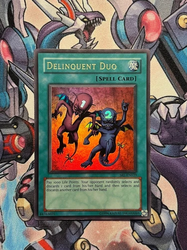 Delinquent Duo 1st Edition SRL-EN039 YuGiOh Card ULTRA RARE ORIGINAL PRINT 1996