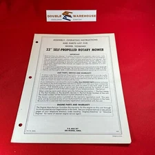 AMF Western 22" Self-Propelld Rotary Mower 52560401 Assembly Instruc Parts 60494