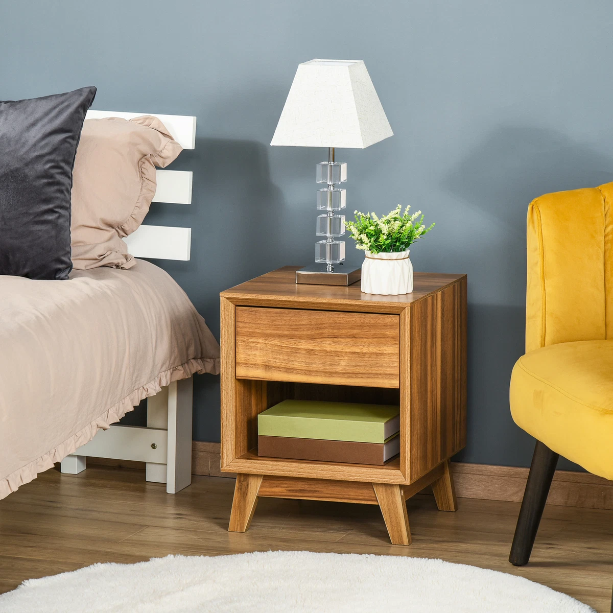 Modern Bedside Table Nightstand End Table Side Table with Drawer