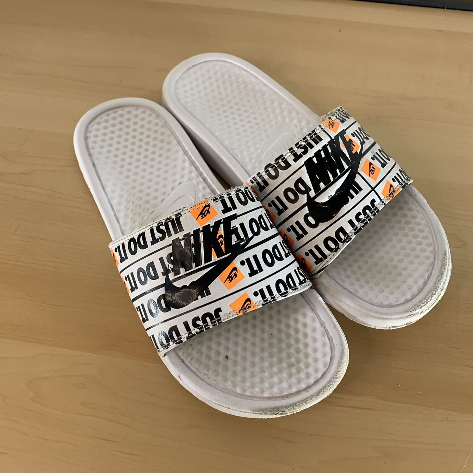 Nike Mens Benassi JDI Men's Size 8 Sliders Sandals Flip Flops 631261-102  191885337869 | eBay
