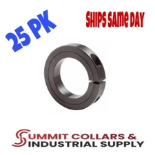 1” Inch (25 PCS) Single Split Shaft Stop Collar - Black Oxide Finish FREE Ship
