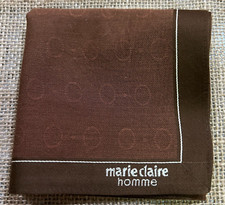 GOLD BROWN DOTS GEOMETRICS ART MEN HANDKERCHIEF COTTON CLASSIC POCKET SQUARE 18"