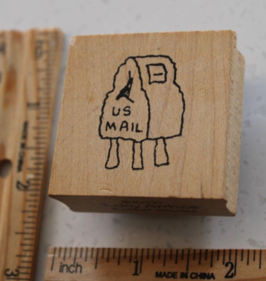 US MAIL MAILBOX MW RUBBER STAMP-INKY ANTICS
