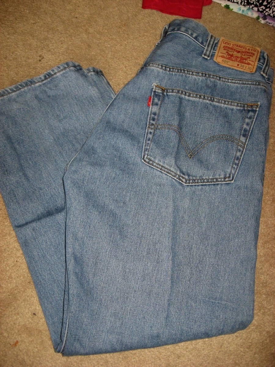 Mens LEVIS 505 Regular Fit Jeans 38 x 30 | eBay