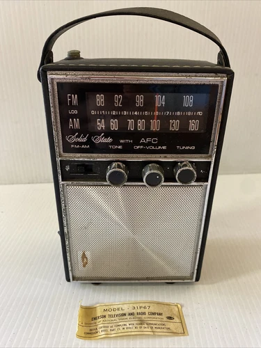 Emerson Solid State With AFC Radio MODEL 31P67 TESTED!!!