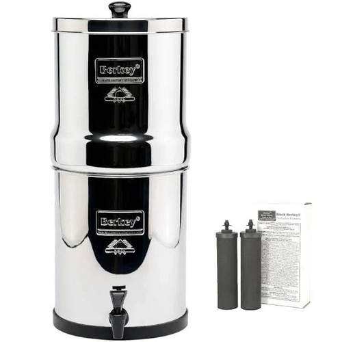 Big Berkey Gravity-Fed Stainless Steel Countertop Water Filter System 2.25 Gal