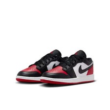 Nike Air Jordan 1 Low GS Bred Toe 2.0 Children's Basketball Shoes 553560-161