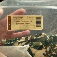 Longaberger Paprika Small Boardwalk Basket Zippered Liner #2808227