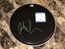 The Doors John Densmore Rare Authentic Hand Signed Autographed Drumhead BAS COA
