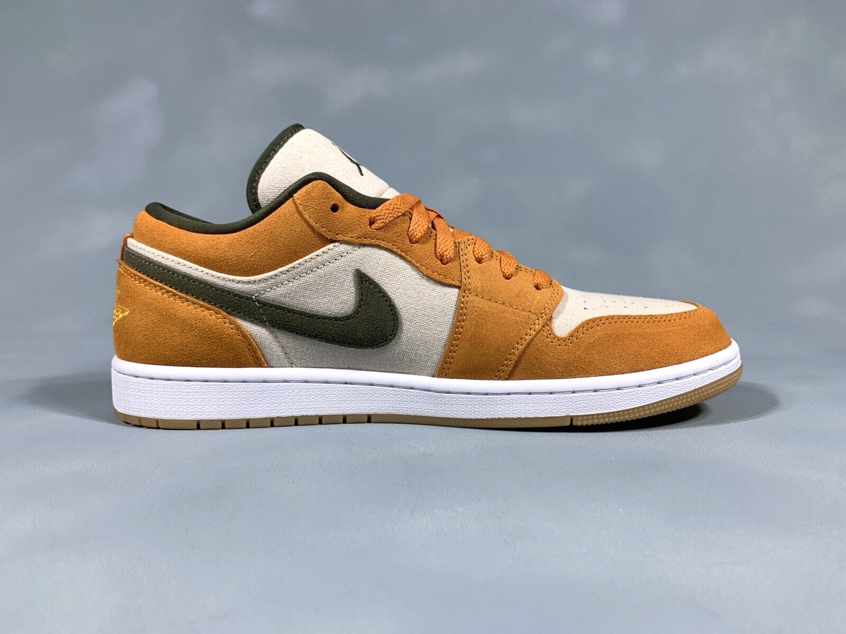 Air Jordan 1 Low SE White Light Curry Olive Sneakers DH6931-102, Men\'s Size 12.5 Air Jordan 1 Low SE  main image 2