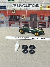 Lesney Matchbox Lotus No. 19, 1 set of tires and 1 driver, CAR NOT INCLUDED