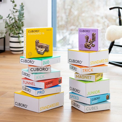 CUBORO STANDARD 50 Starter Set toy marbles run system building wood made Swiss - Picture 11 of 11