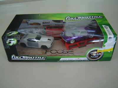 RC2 JL FULL THROTTLE FOOSE 2 Car Set of  1971 DODGE CHALLENGER'S PLUM & WHITE