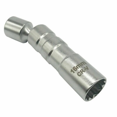Magnetic Spark Plug Socket - 16mm Ultra Thin Wall 12-Point 3/8" Drive Removal Tool