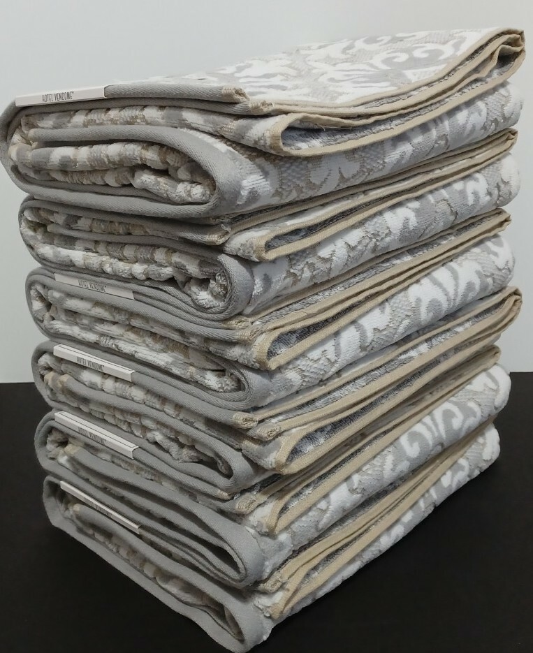 HOTEL VENDOME BATH COLLECTION 6 BATH SPA TOWELS 100% COTTON BRAND NEW