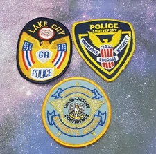 Vtg Police Patch Lot 3 Police Louisiana Lake City Shreveport Discontinued 1980s