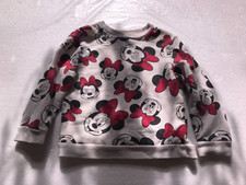 Disney Minnie Mouse Crew Sweatshirt Beige Girls Size 4