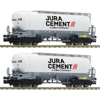 Fleischmann 6660090 N 2Er Set Silowagen Uacns Wascosa Vi Jura Cement N Neu