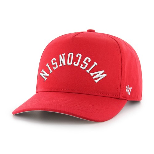 Men's '47 Red Wisconsin Badgers Flip Script Hitch Adjustable Hat - 第 2/3 張圖片